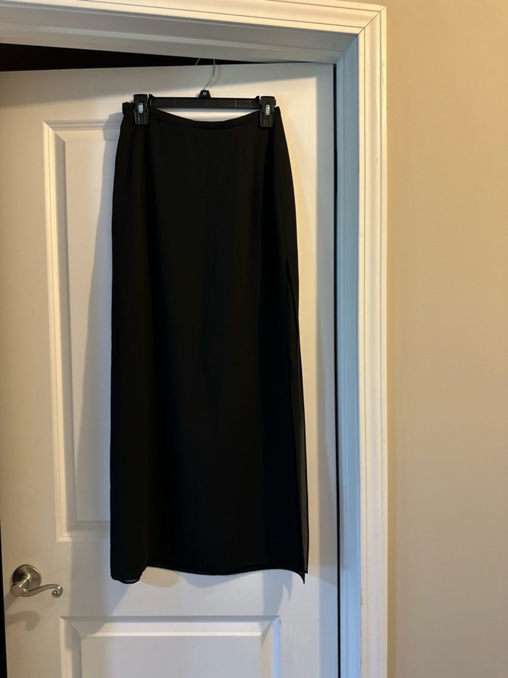 JS Collections Black Maxi Skirt with Side Slit